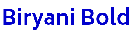 Biryani Bold шрифт